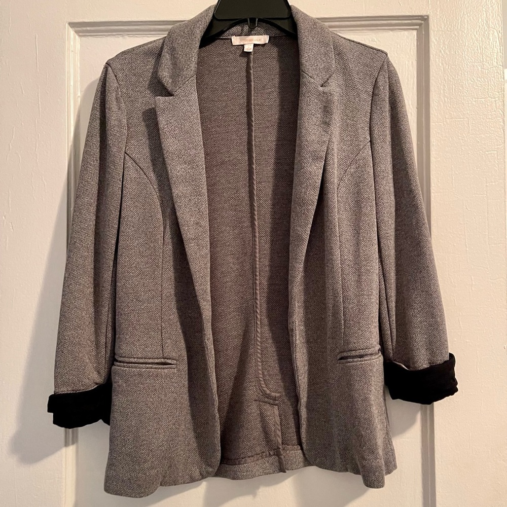 Stitch Fix Skies Are Blue Asa Knot Blazer in Grey/Tan
